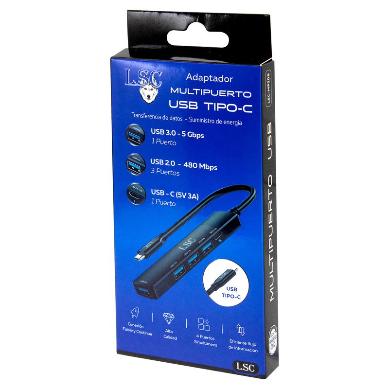 Multipuerto-de-entrada-USB-C-y-5-salidas-USB.