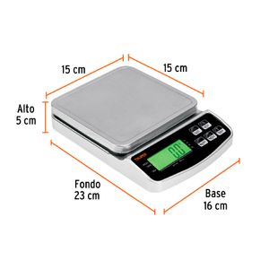 Balanza digital de precisión con capacidad de 3kg - TRUPER