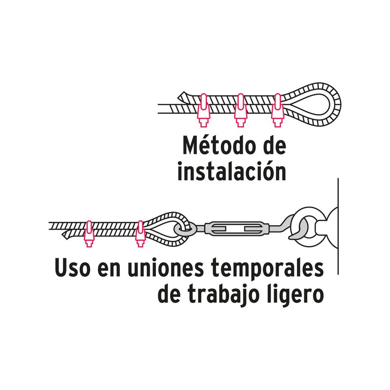 Bolsa-con-50-nudos--perros--de-hierro-p-cable-de-3-16-