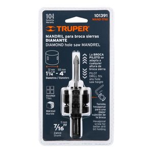 Mandril de 7/16" para broca sierra diamante - TRUPER