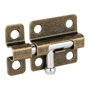 Picaporte latonado antiguo de 2" - HERMEX