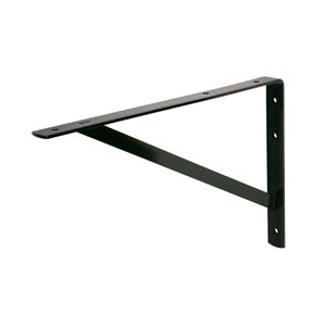 Pie de amigo reforzado con barra, negro de 10" x 16" - HERMEX