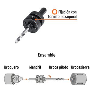 Mandril de 7/16" para broca sierra bimetálica - TRUPER