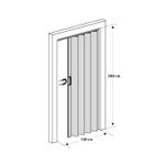 Puerta-plegable-de-diseño-MADERADO-LISO--con-estructura-a-base-de-paneles-plasticos-resistentes-al-calor-y-la-humedad.