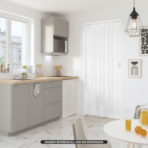 Puerta plegable de diseño MADERADO LISO; con estructura plástica. - HOGGAN