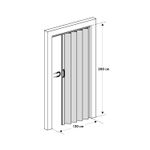 Puerta-plegable-de-diseño-MADERADO-LISO--con-estructura-a-base-de-paneles-plasticos-resistentes-al-calor-y-la-humedad.