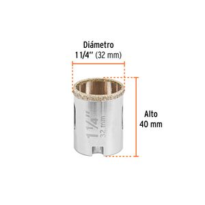 Brocasierra de 1 1/4" con diamante y borde continuo - TRUPER