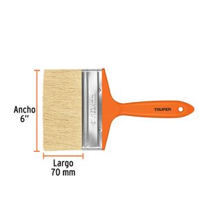 Brocha para impermeabilizar de 6" con mango plástico - TRUPER
