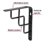 Mensula-reforzada-negra-6-x-6--diseño-escalera