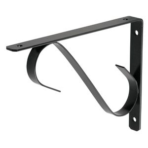 Pie de amigo reforzado con barra "Colonial", negro de 8" x 6" - HERMEX