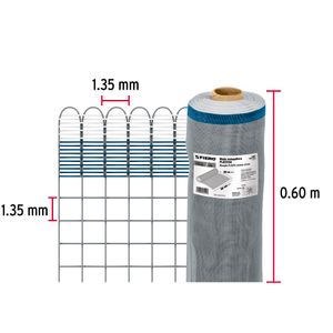Malla mosquitera gris de 60cm x 30m. - FIERO