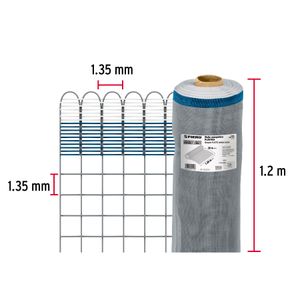 Malla mosquitera gris de 1,2m x 30m. - FIERO