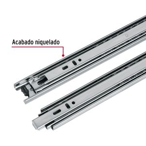 Riel de 40cm x 35mm para cajones, bolsa con 2 unidades - HERMEX