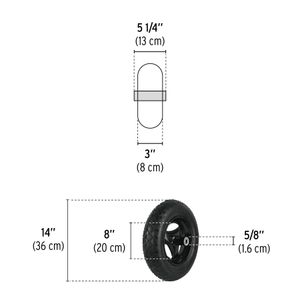 Rueda neumática de 14" para carretilla. - PRETUL