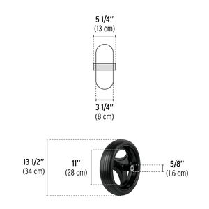 Rueda sólida de 13 1/2" para carretilla. - TRUPER