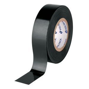 Taipe eléctrico negro de 19mm x 18m. - VOLTECK