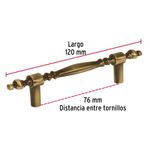 Jaladera-metalica-de-76-mm-estilo--Colonial--laton-antiguo