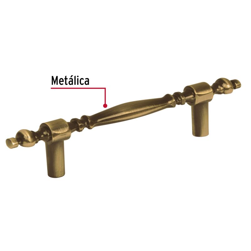 Jaladera-metalica-de-76-mm-estilo--Colonial--laton-antiguo