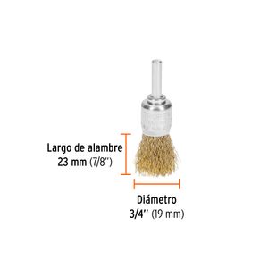 Carda de copa 3/4" alambre grueso para taladro - TRUPER