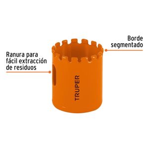 Brocasierra diamante 1-1/2" borde segmentado - TRUPER