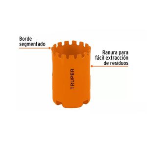Brocasierra diamante 1-3/8" borde segmentado - TRUPER