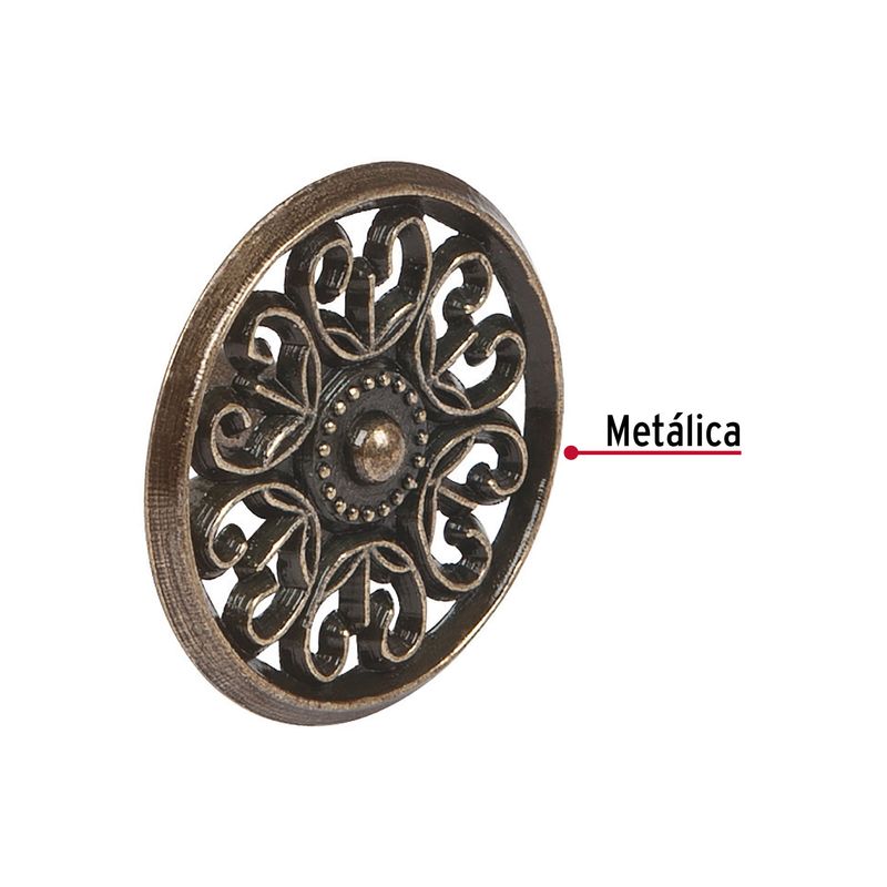 Perilla-metalica-estilo--Colonial--acabado-laton-antiguo