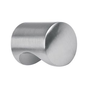 Botón metálico con acabado en níquel satinado, estilo "Cilindro" - HERMEX