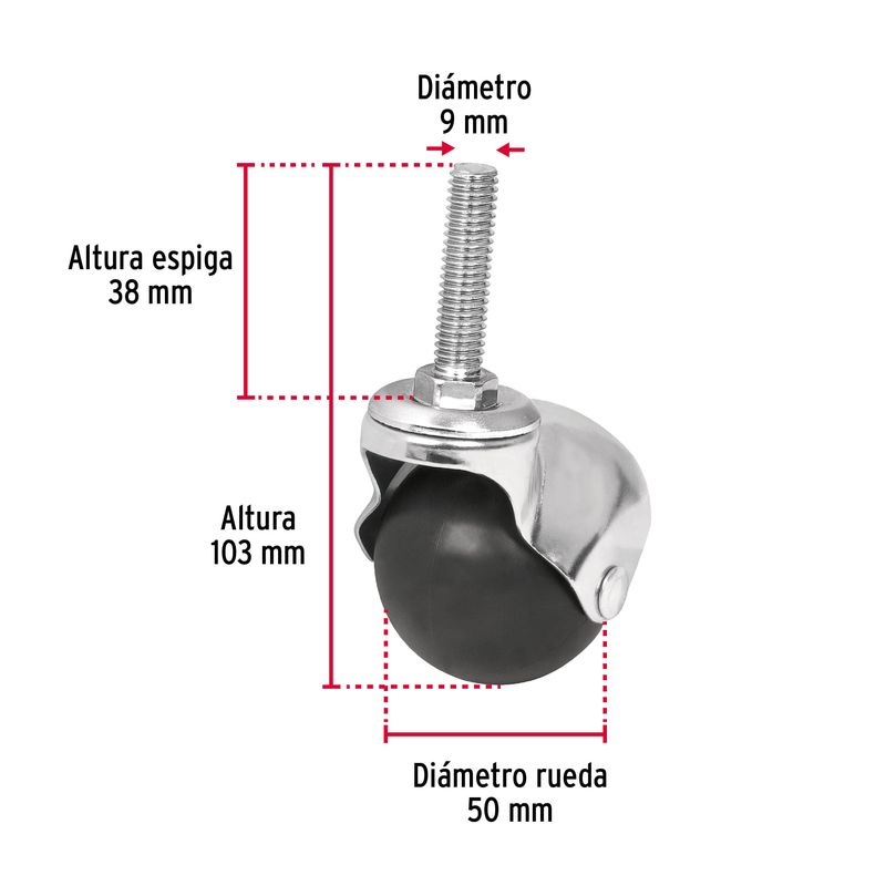 Rodaja-esferica-50-mm-con-espiga
