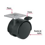 Rodaja-tipo-yoyo-de-40-mm-con-placa-con-freno