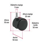 Rodaja-tipo-yoyo-de-50-mm-con-espiga-roscada