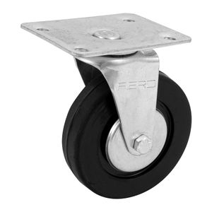Garrucha de 100 mm con placa giratoria para 50 kg de carga. - FIERO