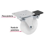Rodaja-de-polietileno-2-1-2--placa-giratoria-con-freno