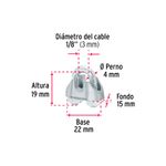 Bolsa-con-100-nudos--perros--de-hierro-p-cable-de-1-8-