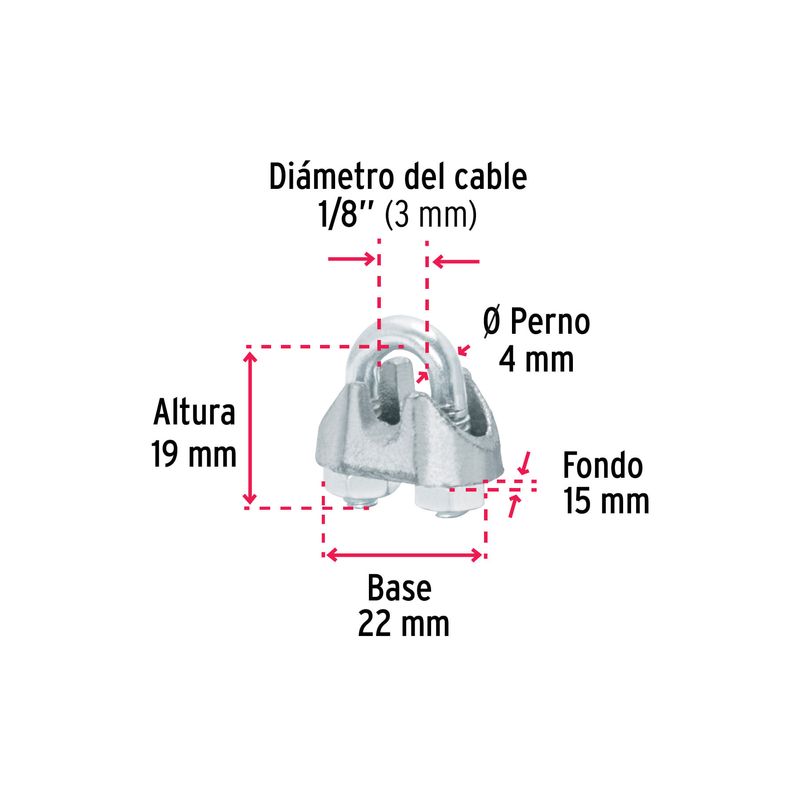 Bolsa-con-100-nudos--perros--de-hierro-p-cable-de-1-8-