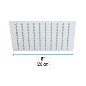 Cabeza de ducha cuadrada slim de 8" - FOSET