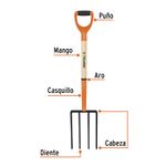 Bieldo-T-2000-para-jardin-4-dientes-cuadrados-mgo-28-