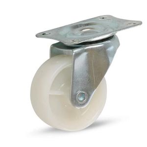 Garrucha con rueda Blanca de polipropileno de 2" para 35 kg. - EV