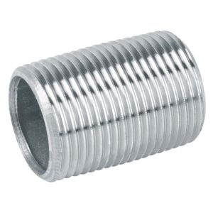 Niple de acero galvanizado 3/4" cuerda corrida - FOSET