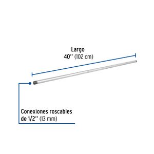 Niple de acero galvanizado 1/2" x 40" - FOSET