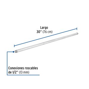 Niple de acero galvanizado 1/2" x 30" - FOSET