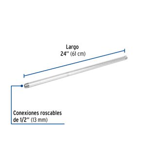 Niple de acero galvanizado 1/2" x 24" - FOSET