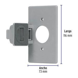 Placa contacto redondo, policarbonato,p/intemperie, Standard - VOLTECK