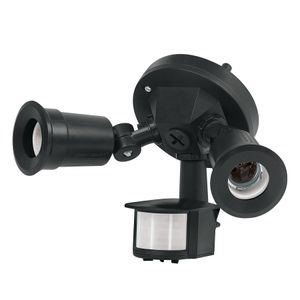 Arbotante negro c/sensor movimiento, lámparas no incluidas - VOLTECK