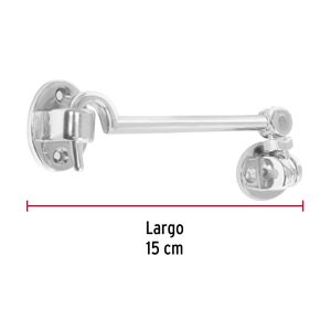 Aldaba Cromada de 6" para puerta - HERMEX