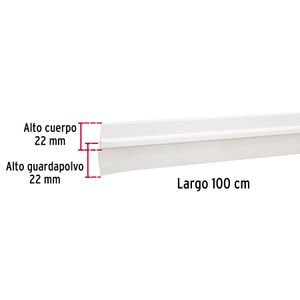 Guardapolvo fijo de 100 cm, blanco - HERMEX
