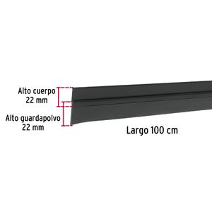 Guardapolvo fijo de 100 cm, negro - HERMEX