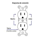 Placa-armada-2-contactos-polarizados-linea-Standard-marfil