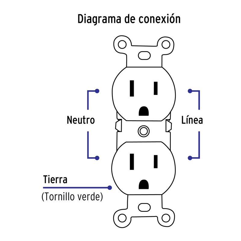 Placa-armada-2-contactos-polarizados-linea-Standard-marfil