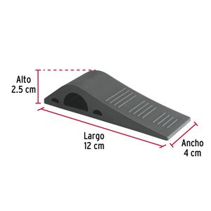 Cuña tope de caucho sintético para puerta de 12 cm - HERMEX