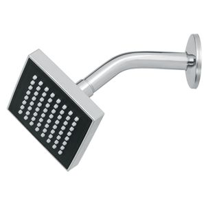 Regadera cuadrada ABS 4" acabado cromo con brazo - FOSET